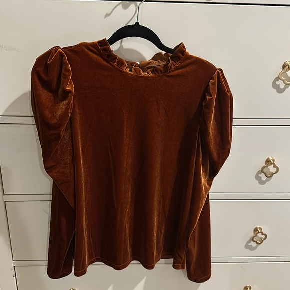 Velvety top in burnt orange - Picture 1 of 3